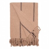 BEDSPREAD STRIPE BIG BEIGE BLACK